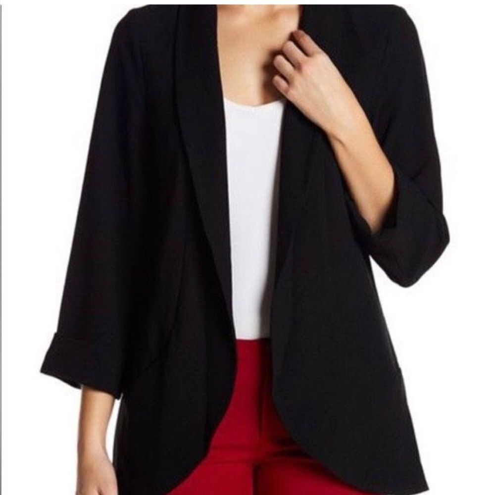 Daniel Rainn Open Front Jacket‎ Longline Blazer INDIGO Size Small Stitch Fix NWT